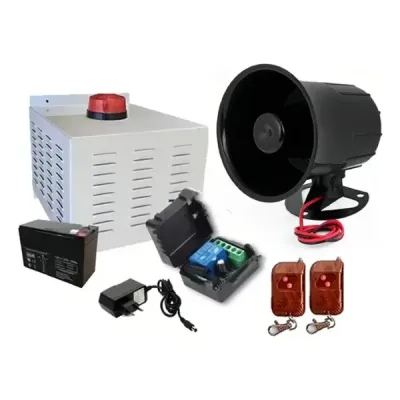 Alarma Inalámbrica con Botón de Pánico y Batería de Respaldo 12V 118 dB [MÁS VENDIDO]