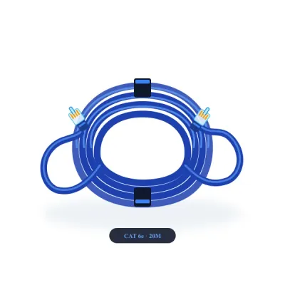 Cable de Red RJ45 Cat 6e (20 Metros) 4 Pares 23 AWG Interior Armado